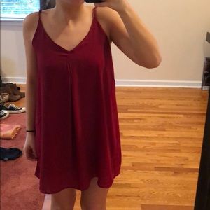 Red shift dress